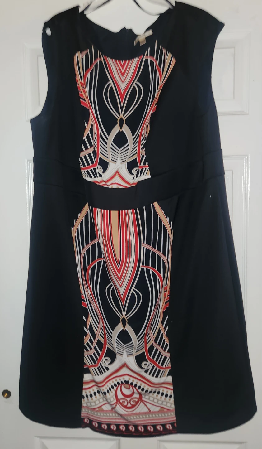 Dressbarn Women's Navy Blue Sheath Dress Size 22