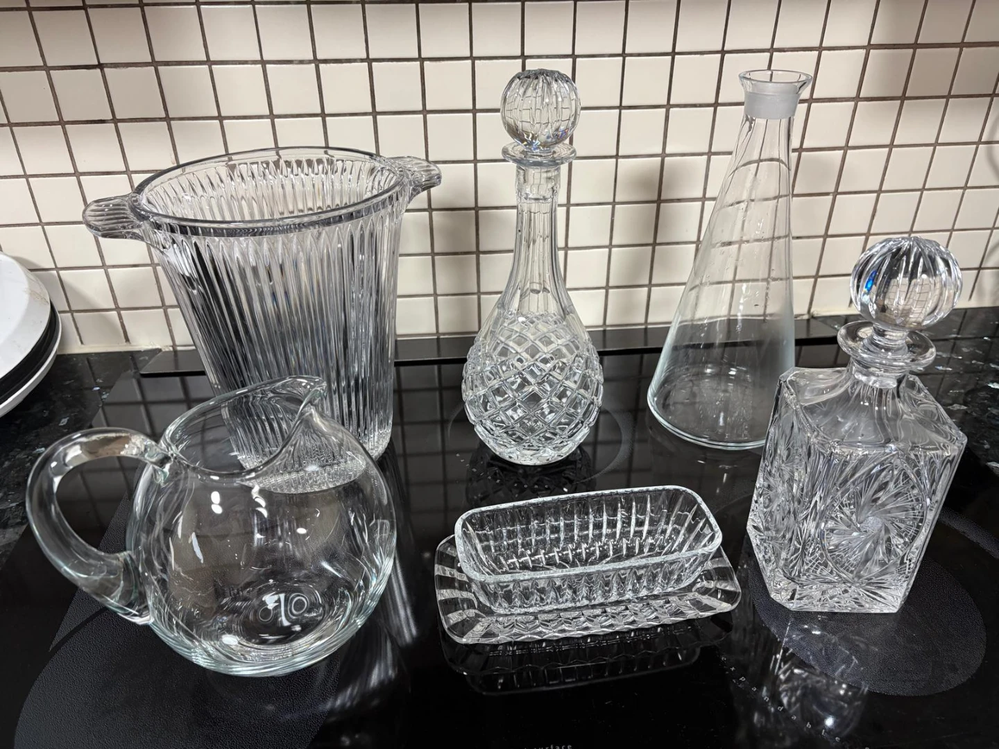 Assorted Crystal Barware and Servers
