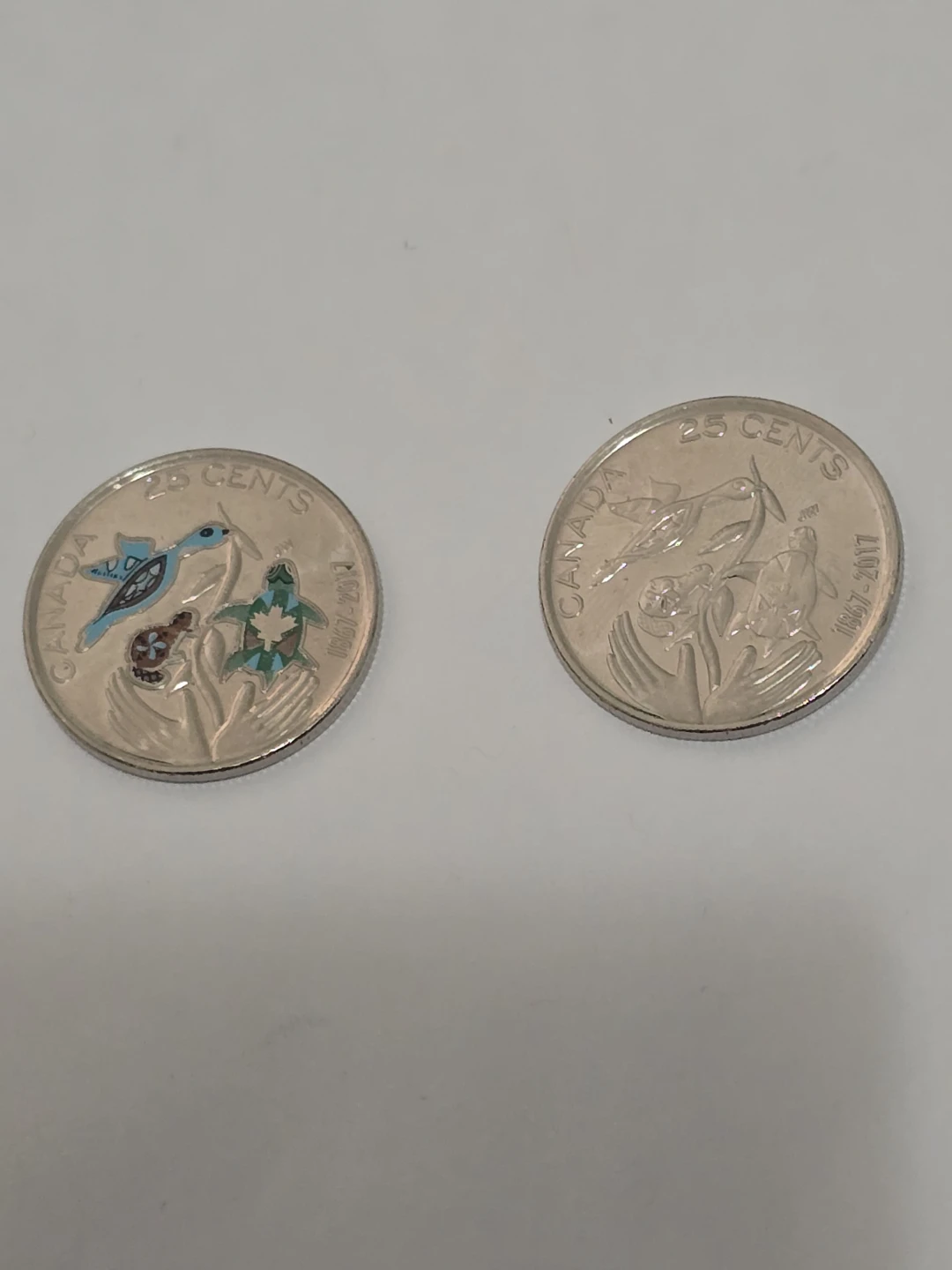 Canada 25 Cents Quarter - 2017 Blue Jay & Turtle Coin