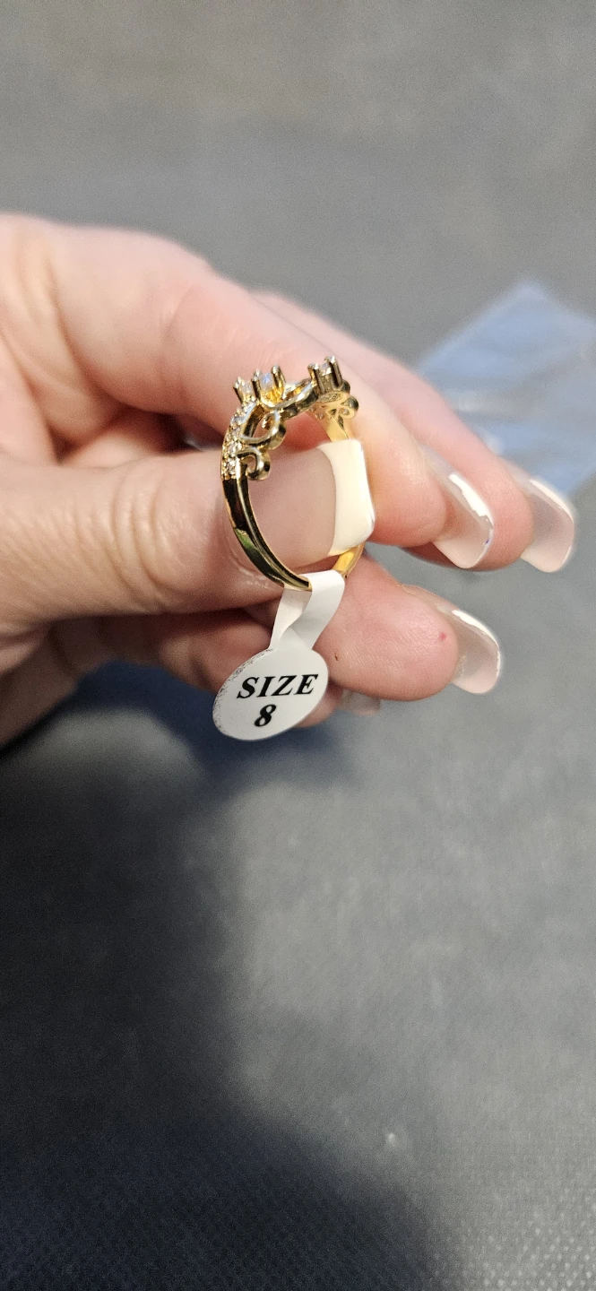 Crown Ring with Rhinestones - Size 8 and Size 7 - photo 4