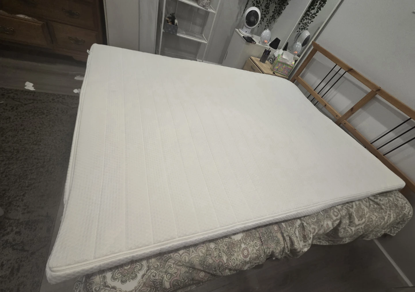 Ikea NISSEHOLM Queen Mattress Topper - White - photo 5