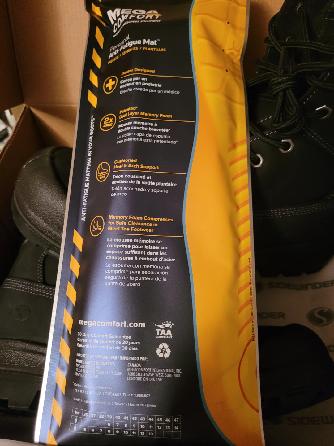 MegaComfort Personal Anti-Fatigue Mat Insoles