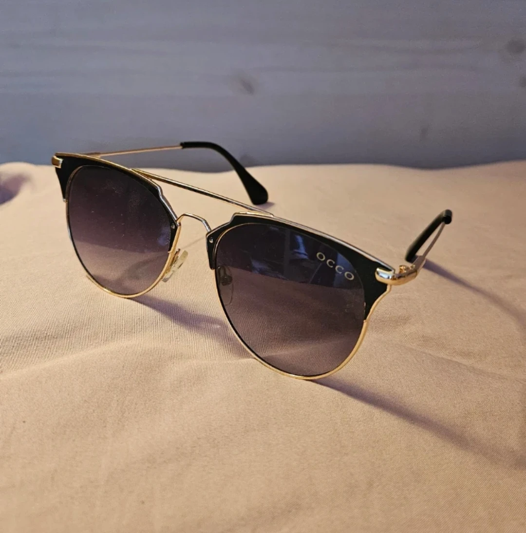 OCCO Sunglasses - Black & Gold Cat Eye Style - photo 3