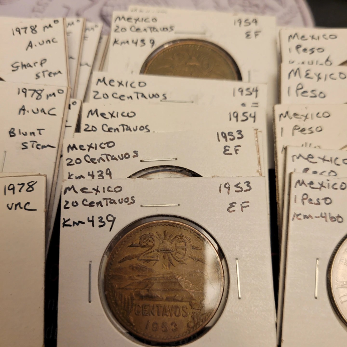 Mexico Coins Collection - 1953-1978