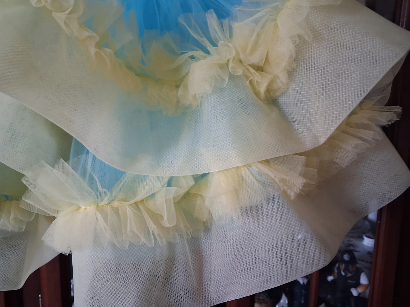 Kids Blue and Yellow Tulle Dress - photo 4