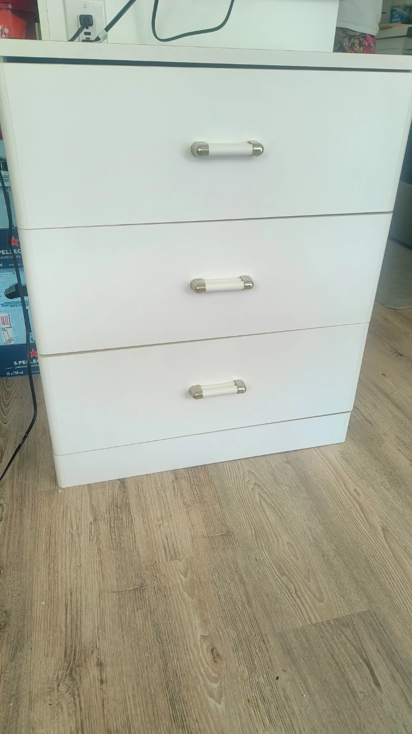 White 3-Drawer Dresser