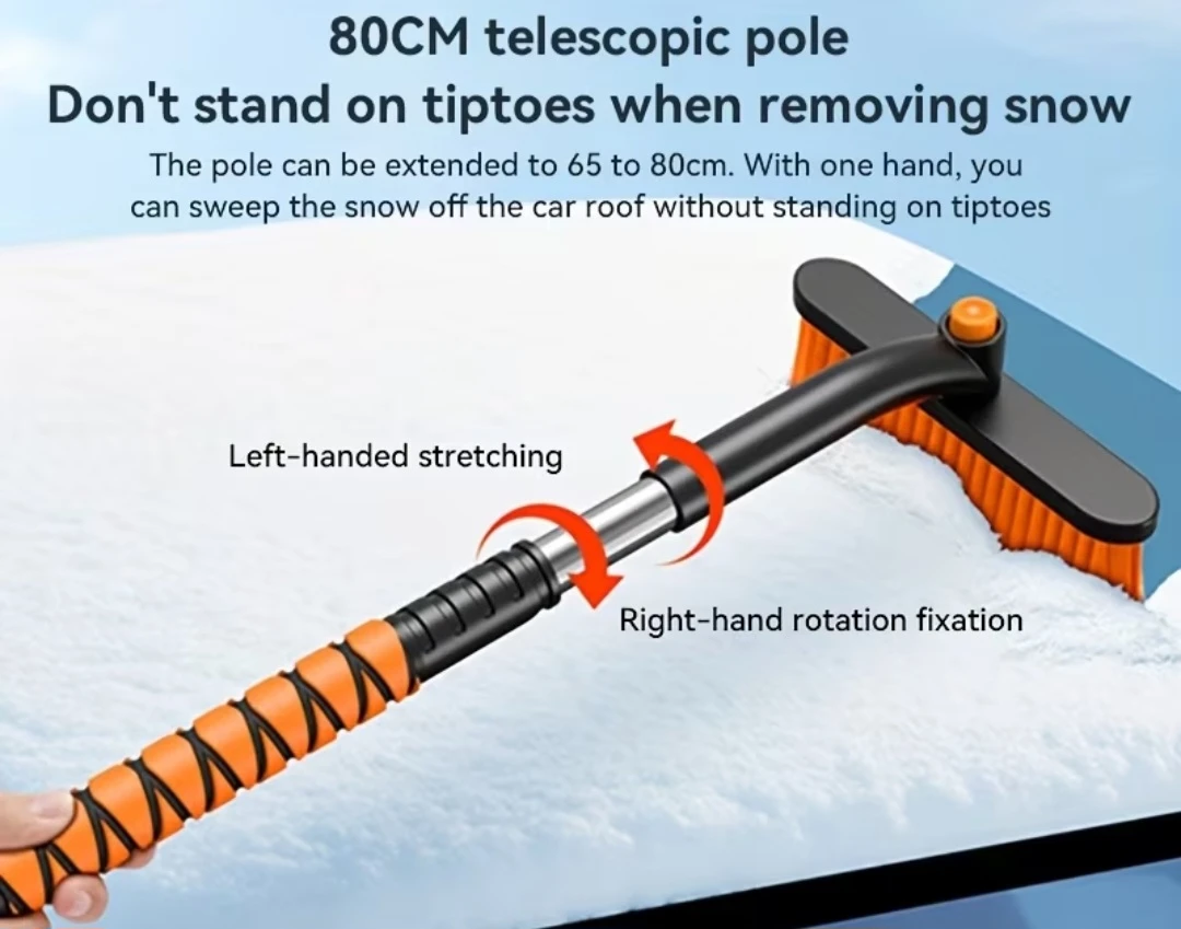 SUITU Extendable Snow Brush and Ice Scraper - photo 3