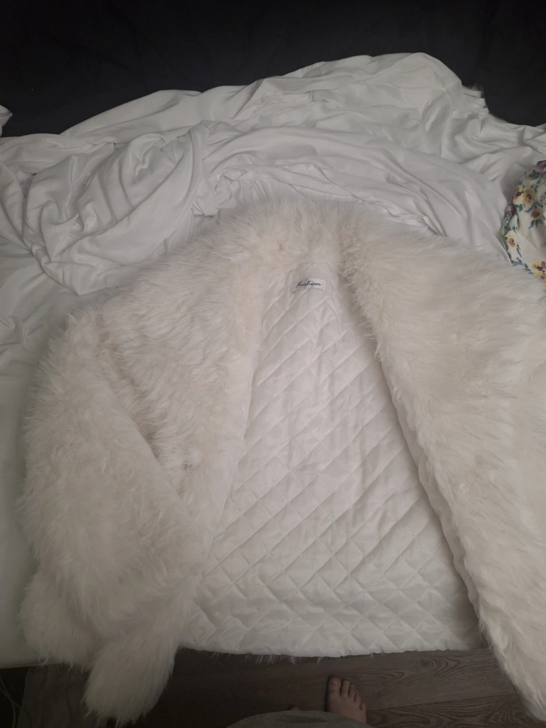 White Faux Fur Jacket