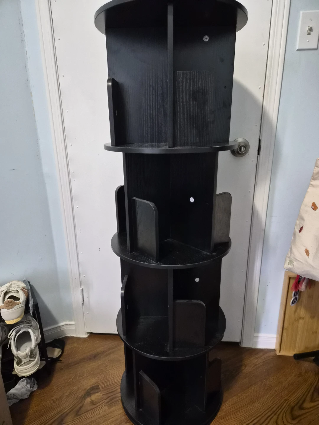 Black Rotating Display Shelf