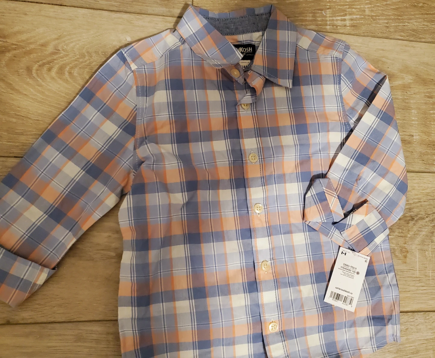 OshKosh B'gosh Plaid Button-Up Shirt and Jeans Set - photo 2