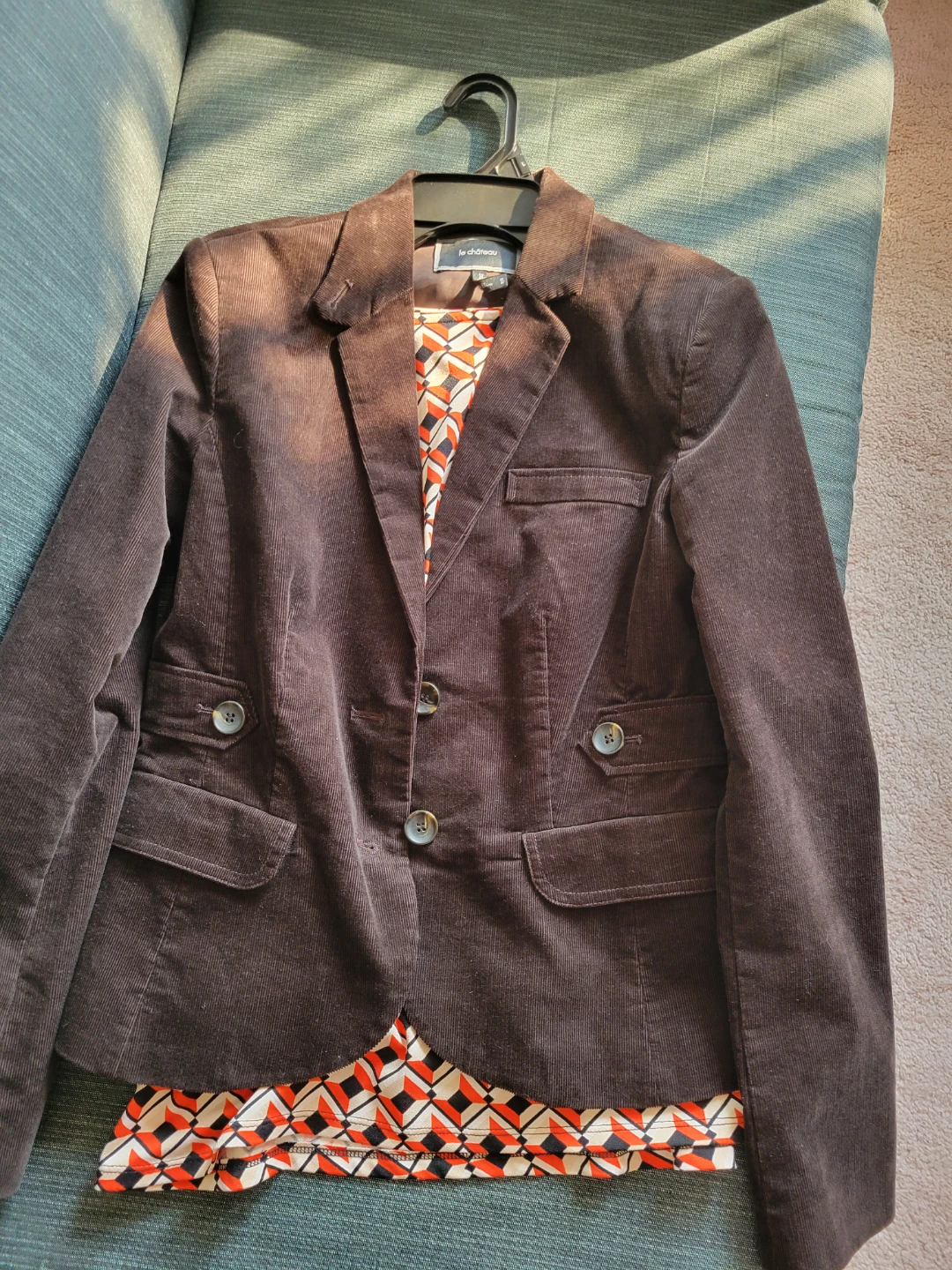 Le Château Brown Corduroy Blazer