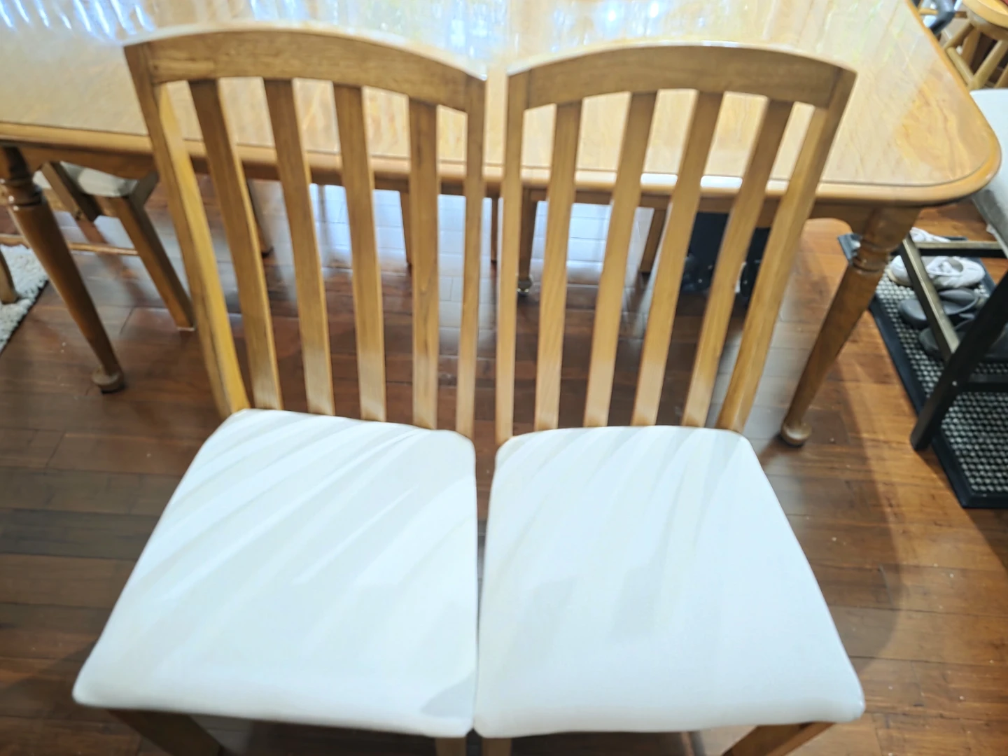 Wooden Dining Chairs with Upholstered Seats - photo 2