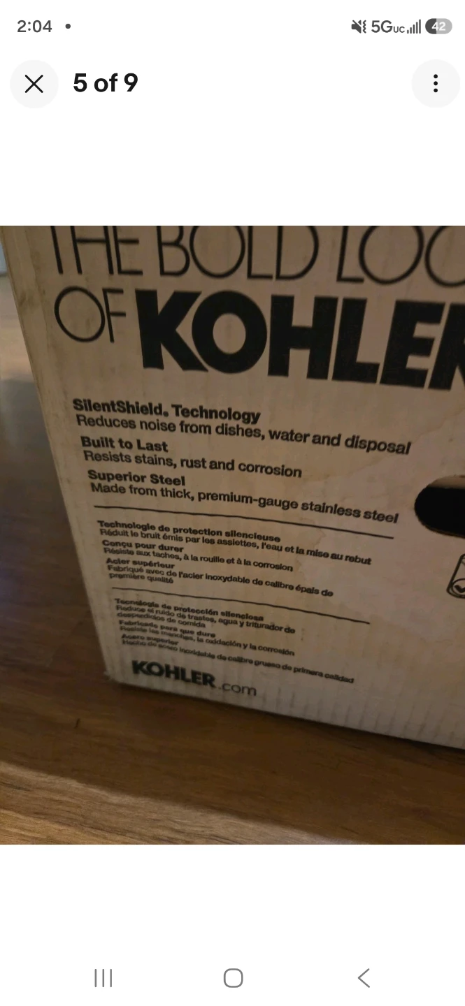 Kohler R3822-1-NA Vault Stainless Steel Sink