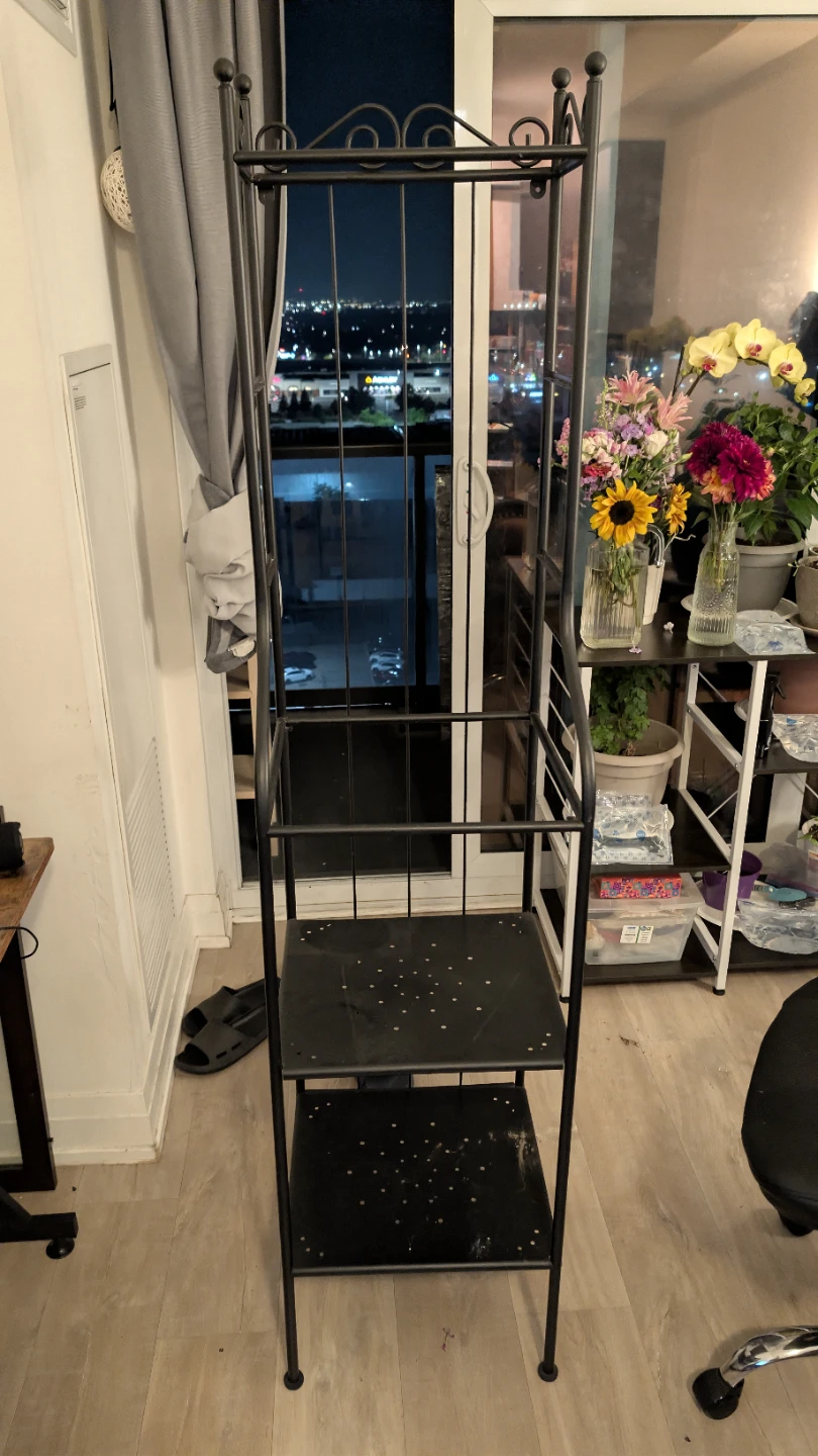 Metal and Glass Shelf Unit