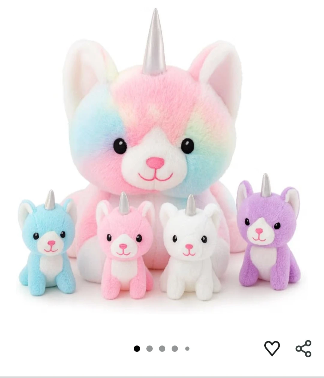 Stuffed Animal Cat Unicorn Set - photo 2