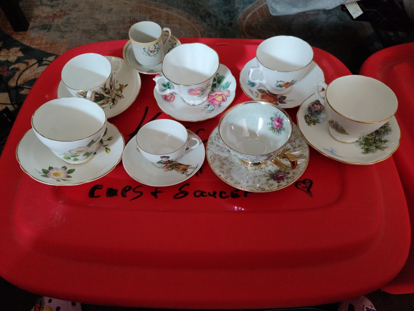 Vintage Teacups and Saucers