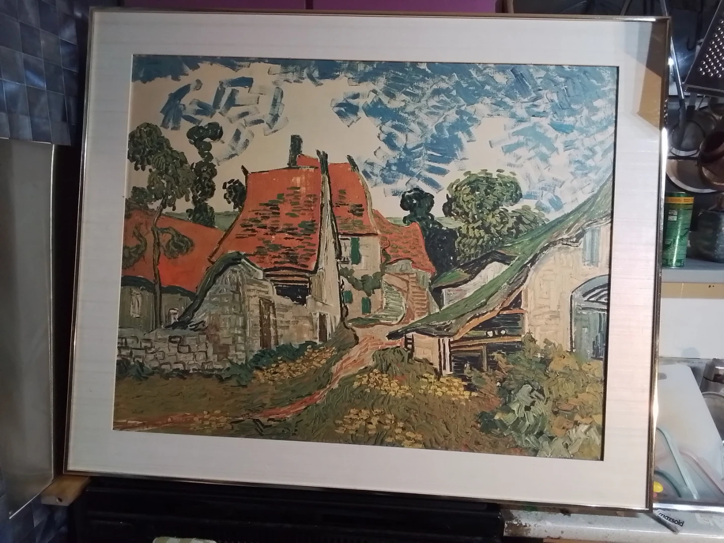 Vng Vincent van Gogh "Street in Auvers" Framed Gallery Print