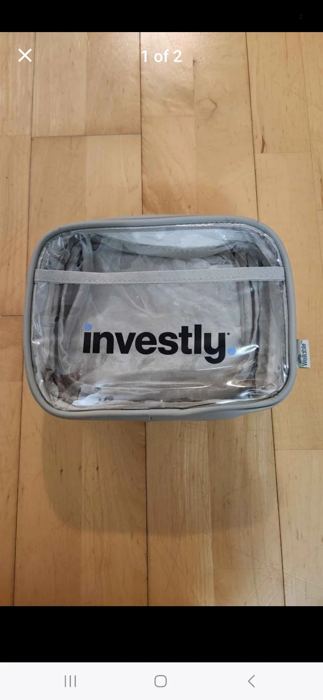 Investly Grey Clear Travel Toiletries Bag (Brand New)