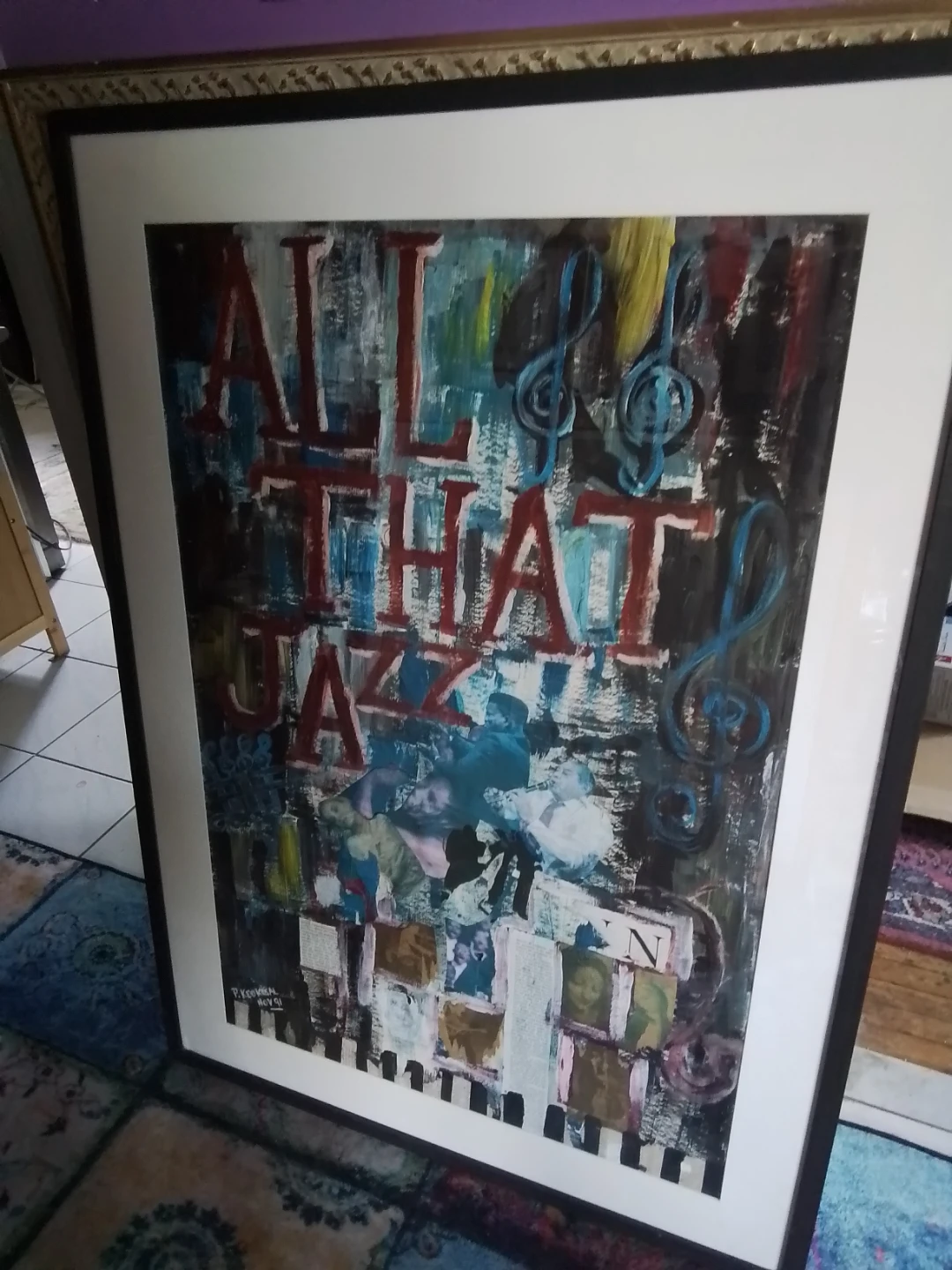 Keo Kosal "All That Jazz" Mixed Media Painting 26"x38" - photo 2