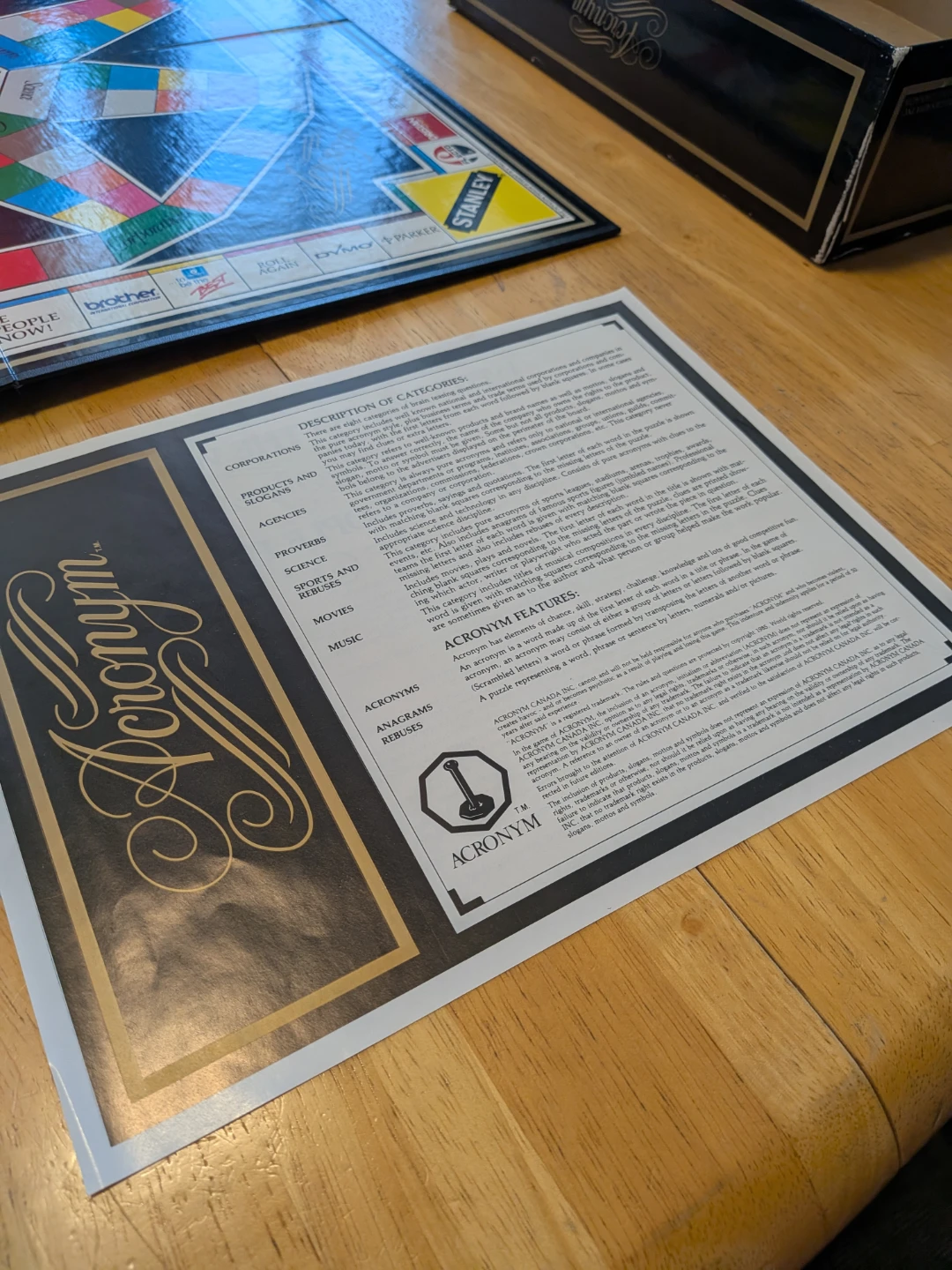 Acronym - 1985 Board Game - photo 3