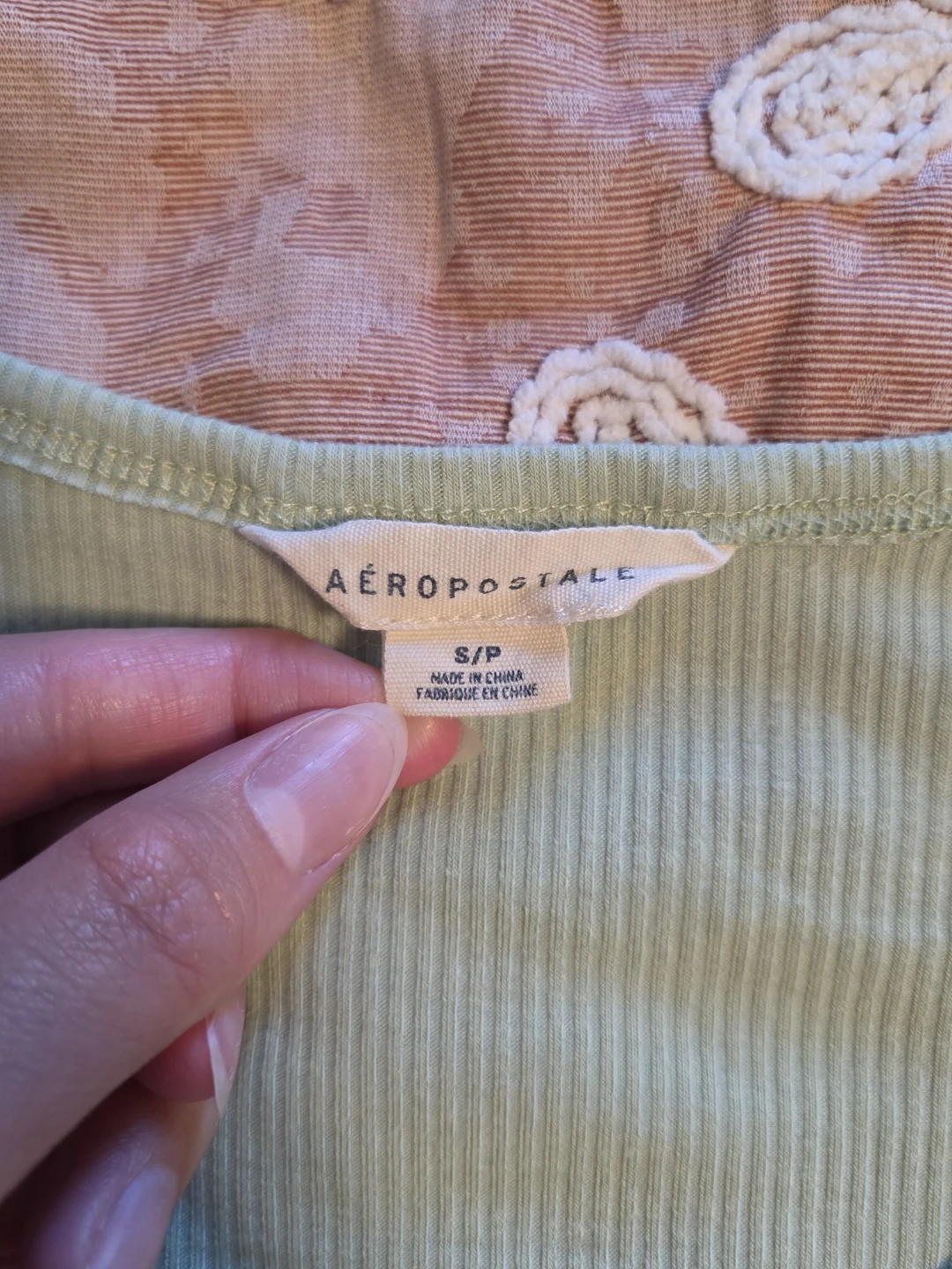 Aéropostale Ribbed Button-Up Crop Top - photo 3