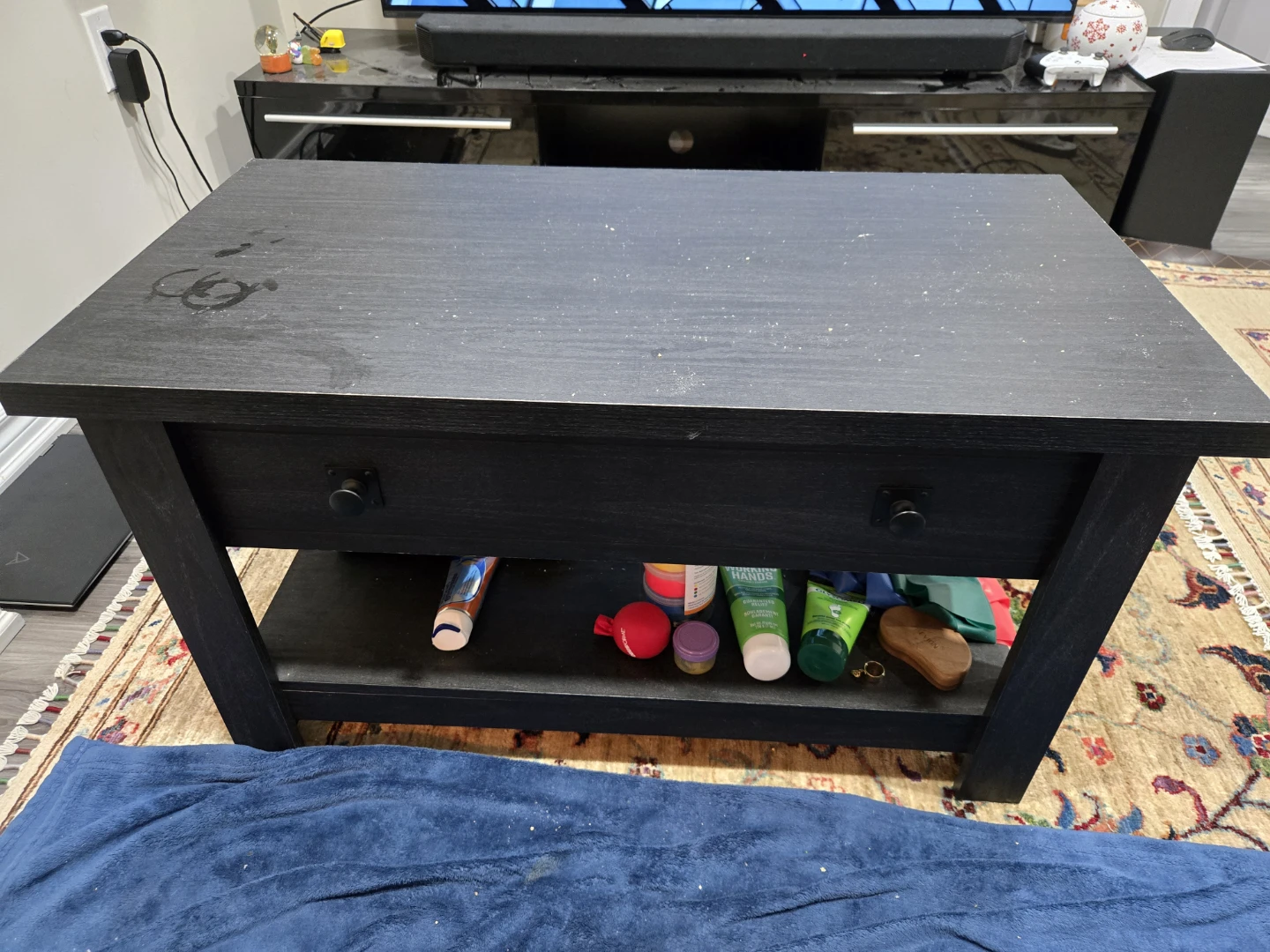 Black Coffee Table with Lift Top Storage