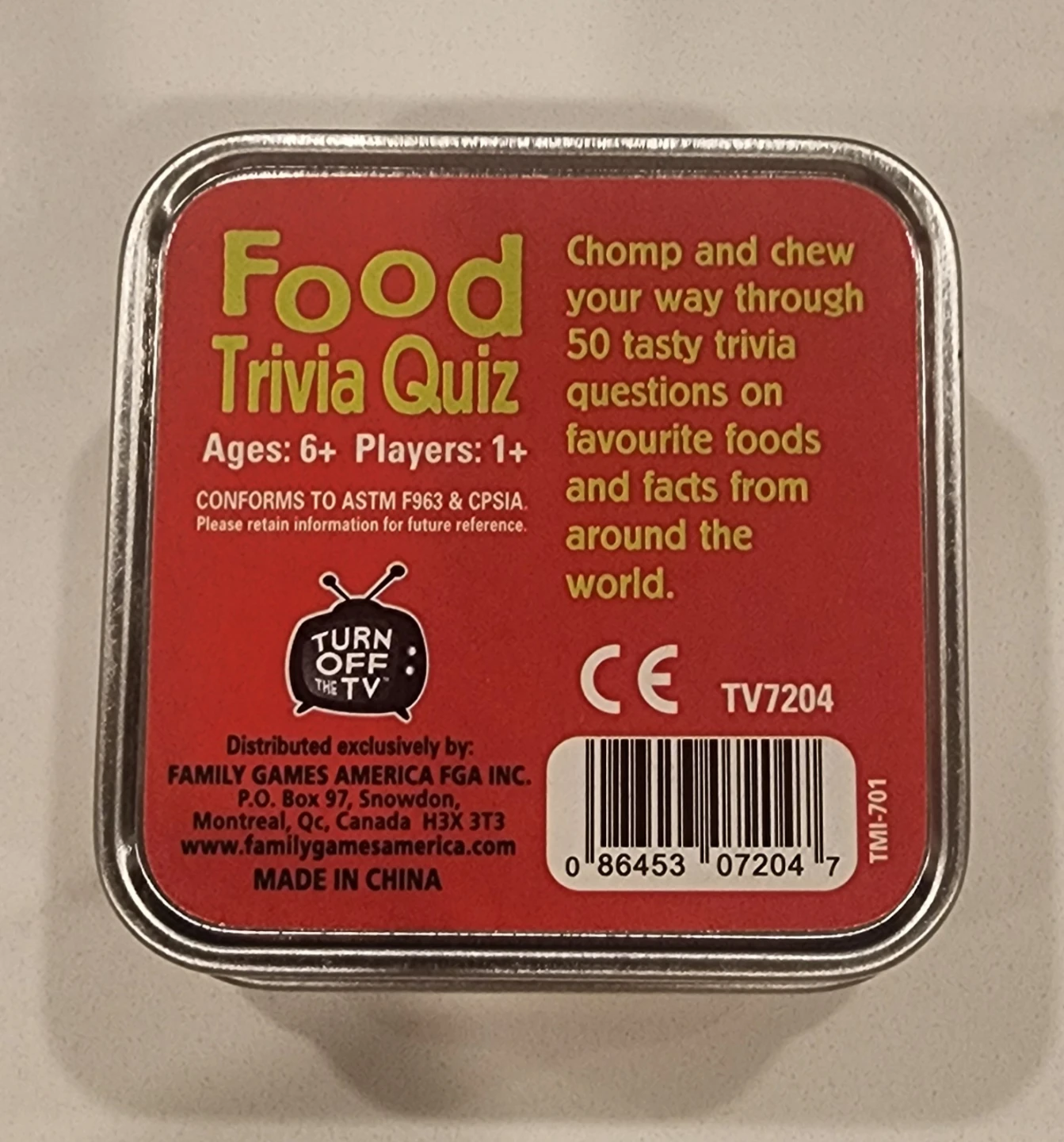 Food Trivia Quiz Tin - photo 2