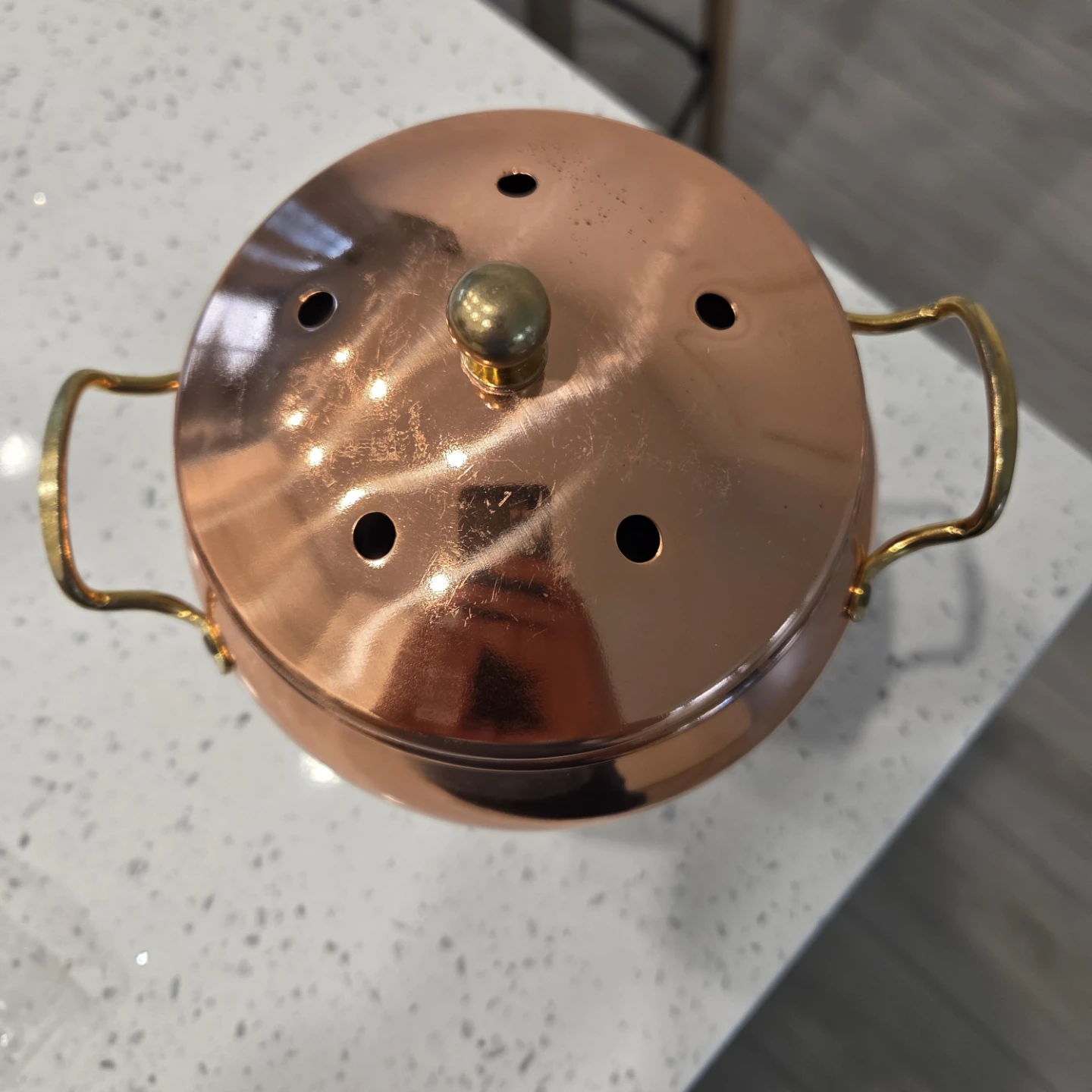 Copper Potpourri Warmer with Stand - photo 5