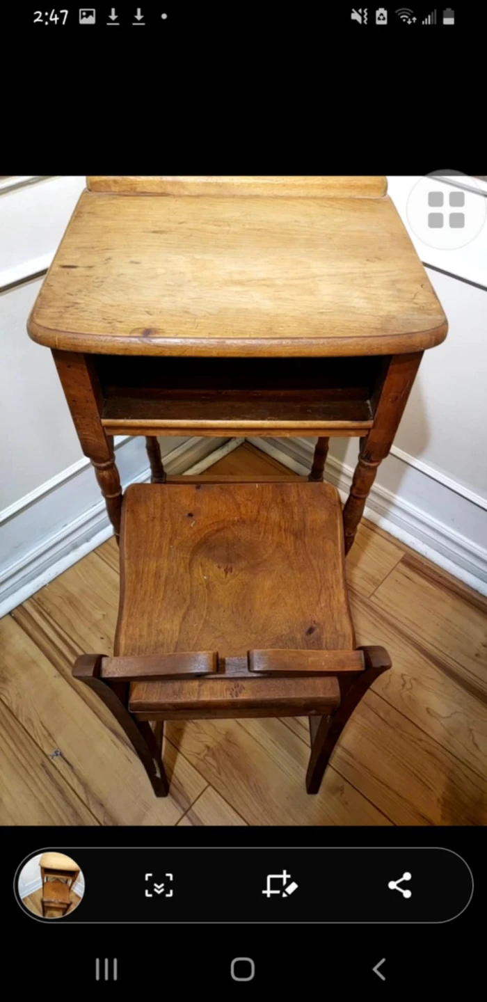 Vintage desk/ table with chair
