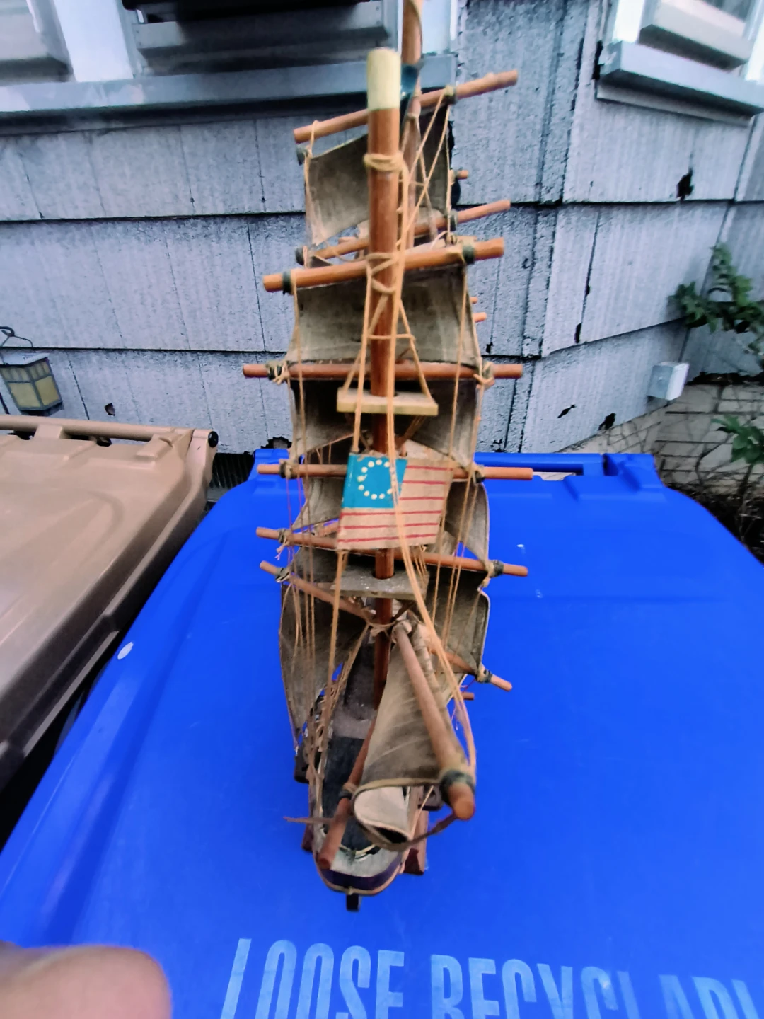 Old wooden ship The flying Cloud 20 long x 15 tall x  2 3/4 - photo 2