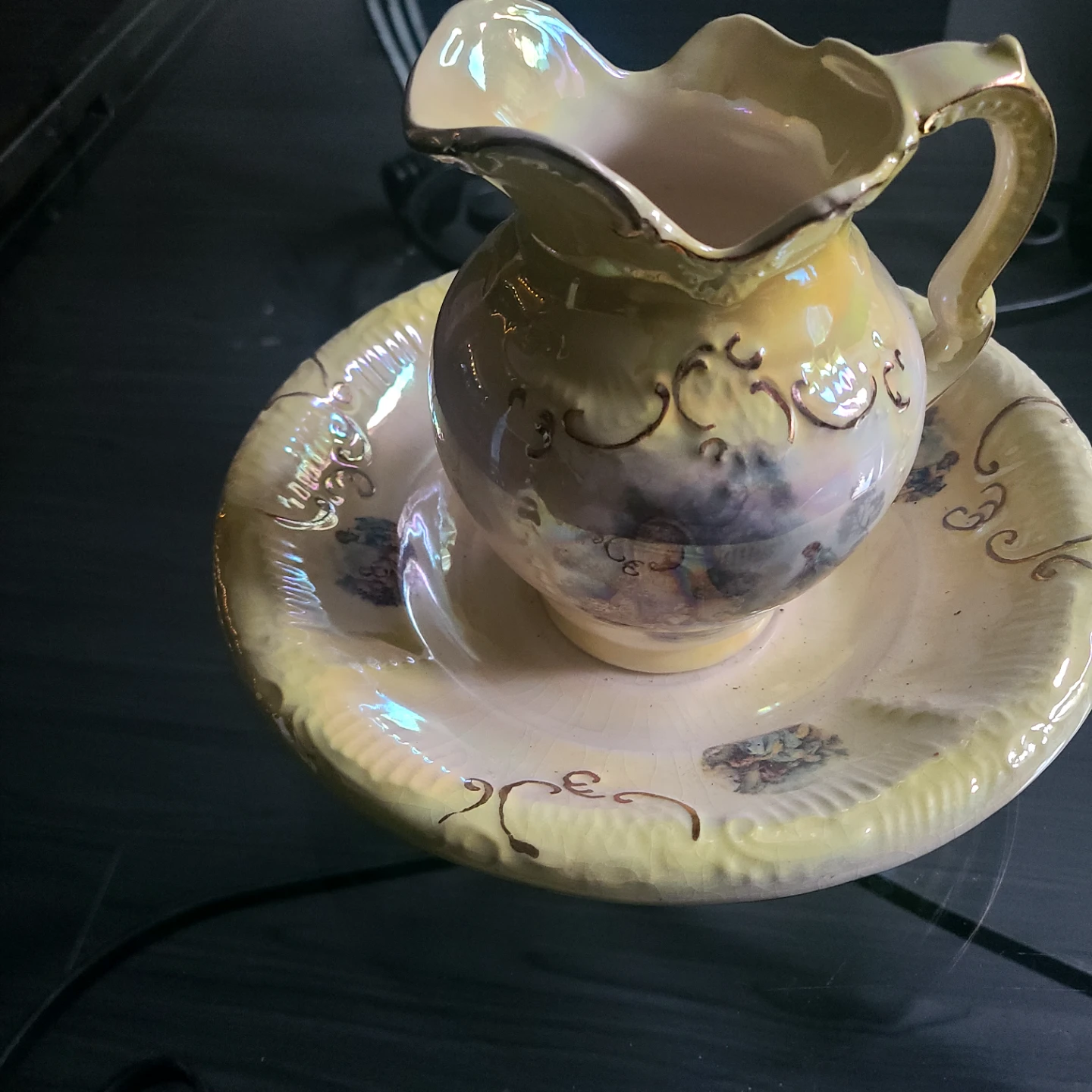 Vintage Pitcher and Wash Basin Set