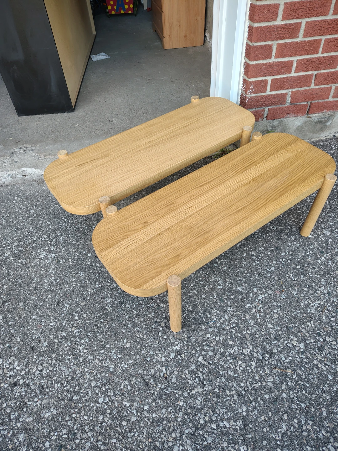 Wooden Coffee Table Benches