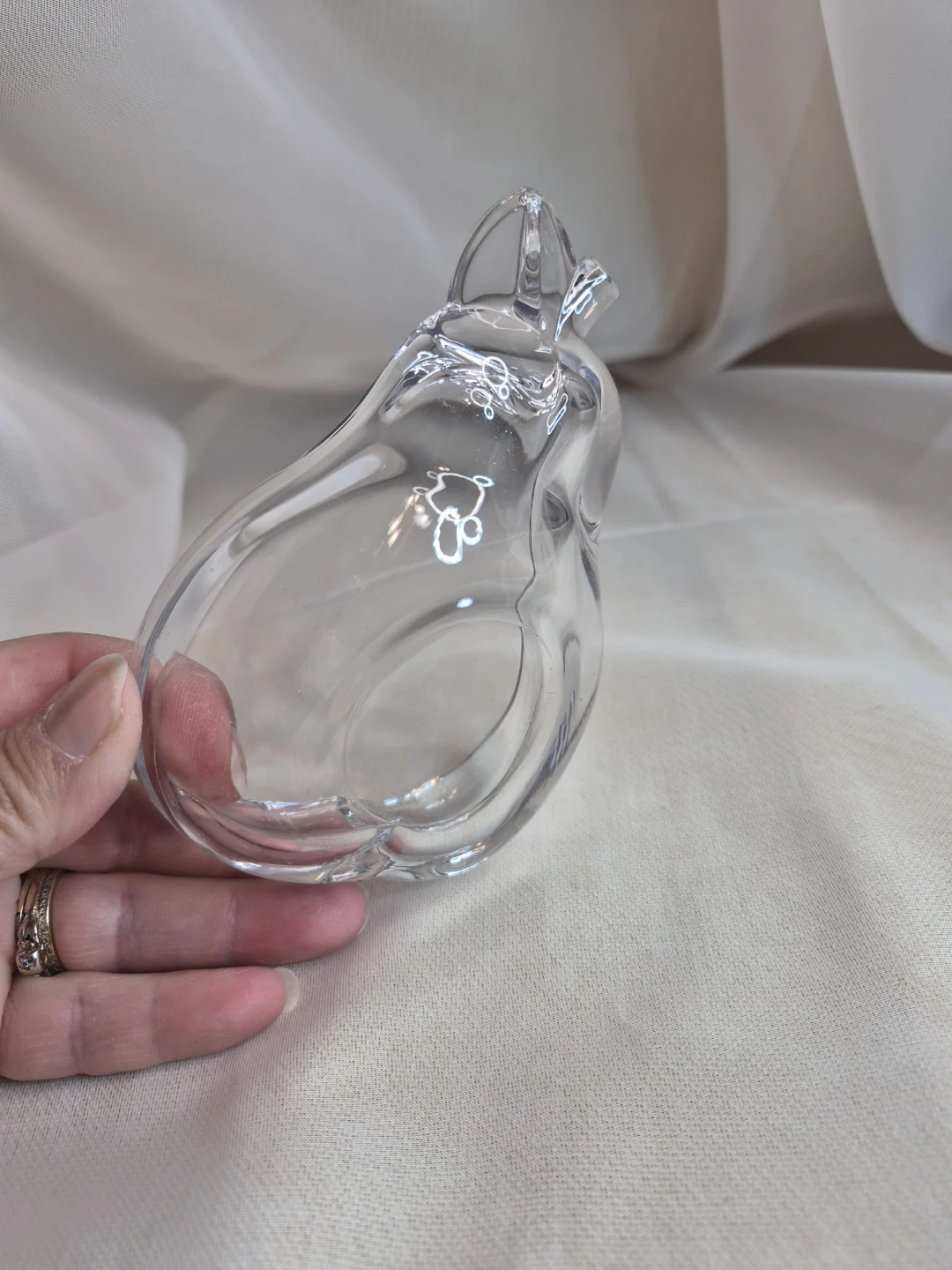 5" x 3 1/2" Crystal Pear Dish - photo 5