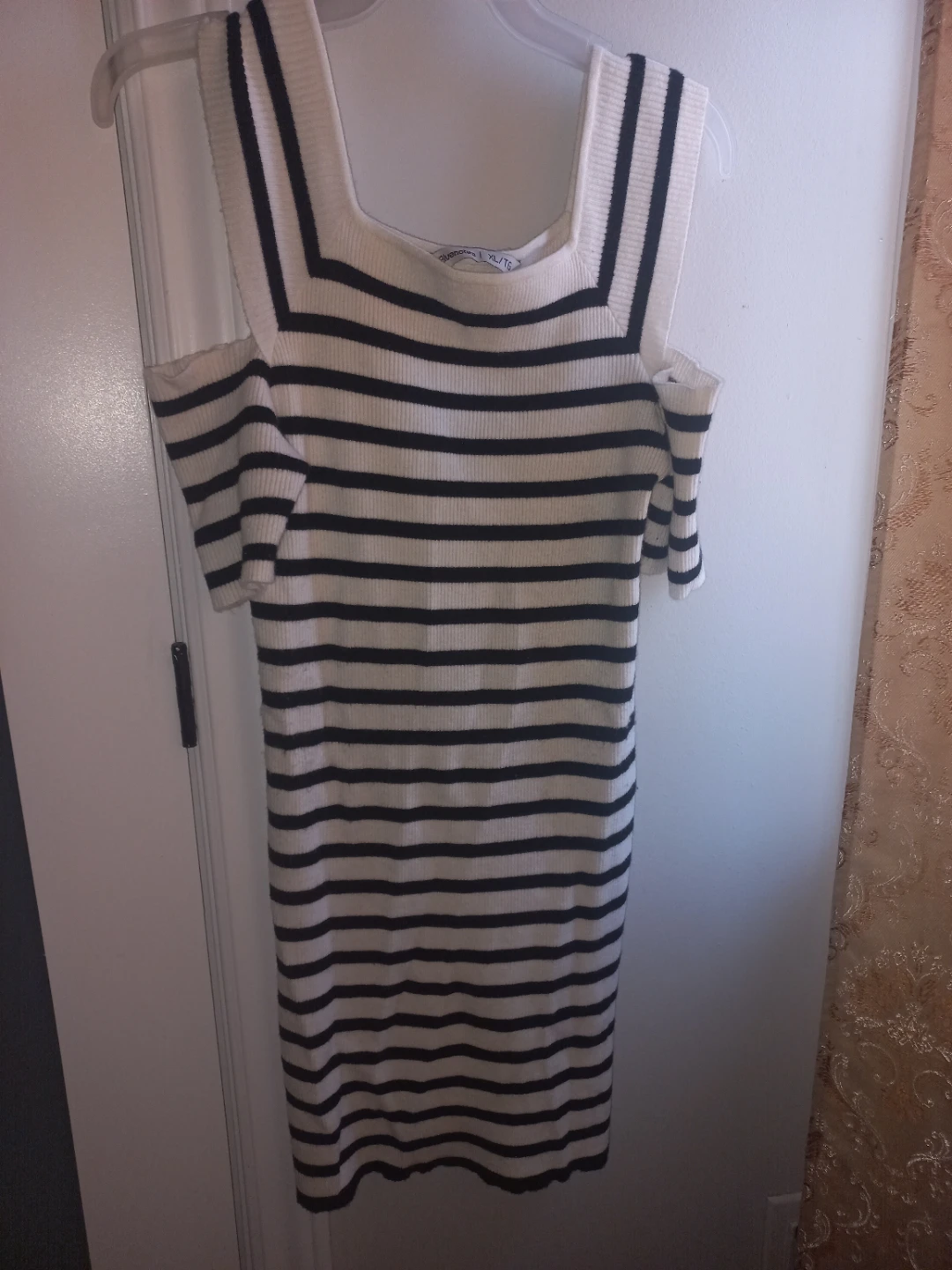 Striped Cold Shoulder Dress