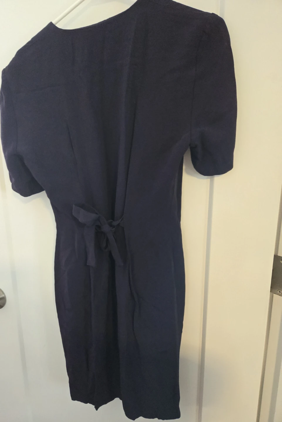 Vintage Blue Dress with White Lace Detail - photo 2