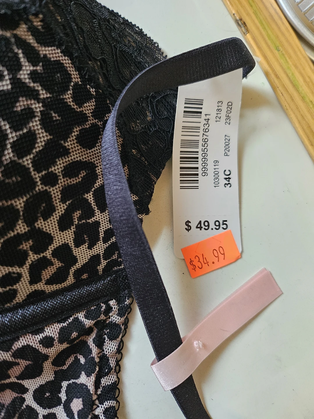 - Pink Lace & Leopard Print padded bras - photo 2