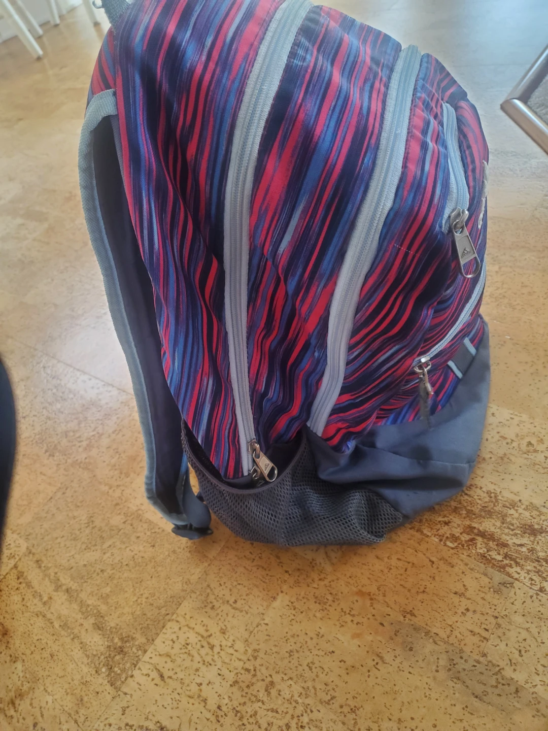 Adidas Backpack - Pink/Blue Stripes