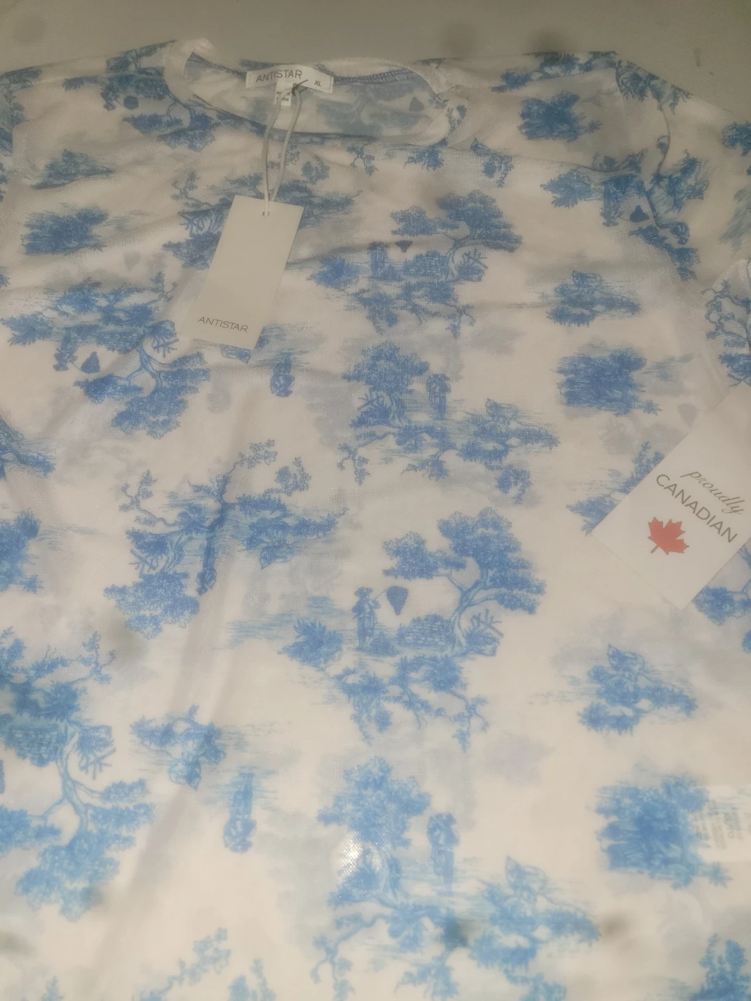 ANTISTAR Women's Sheer Floral Print T-Shirt - photo 2