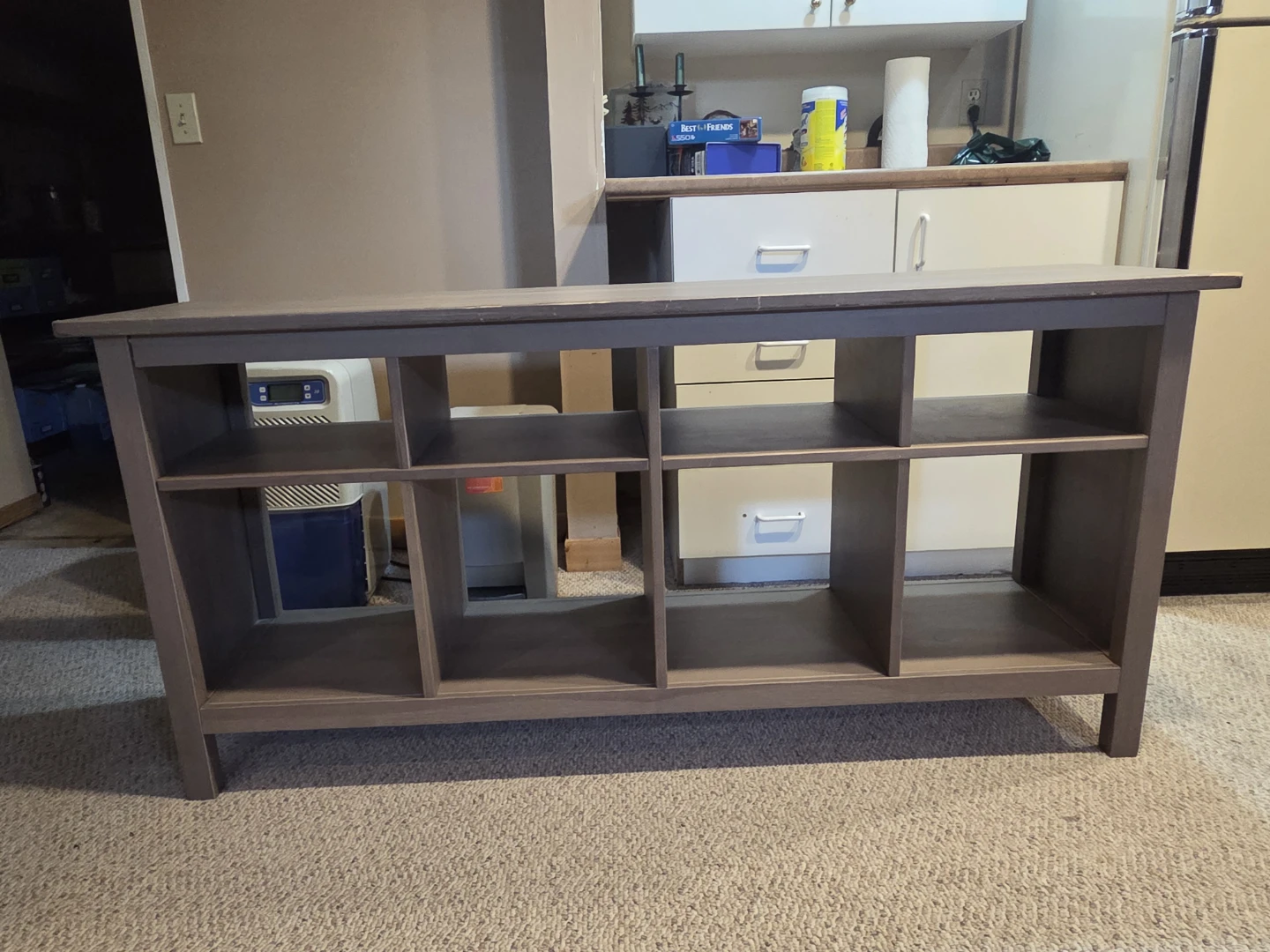 Ikea grey/ Brown Cube Shelf Unit