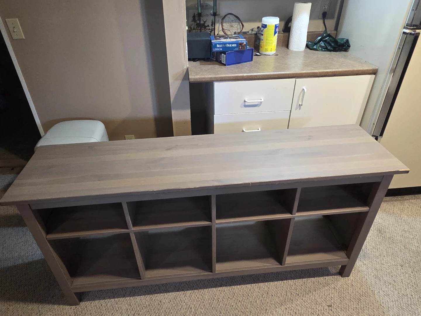 Ikea grey/ Brown Cube Shelf Unit - photo 2