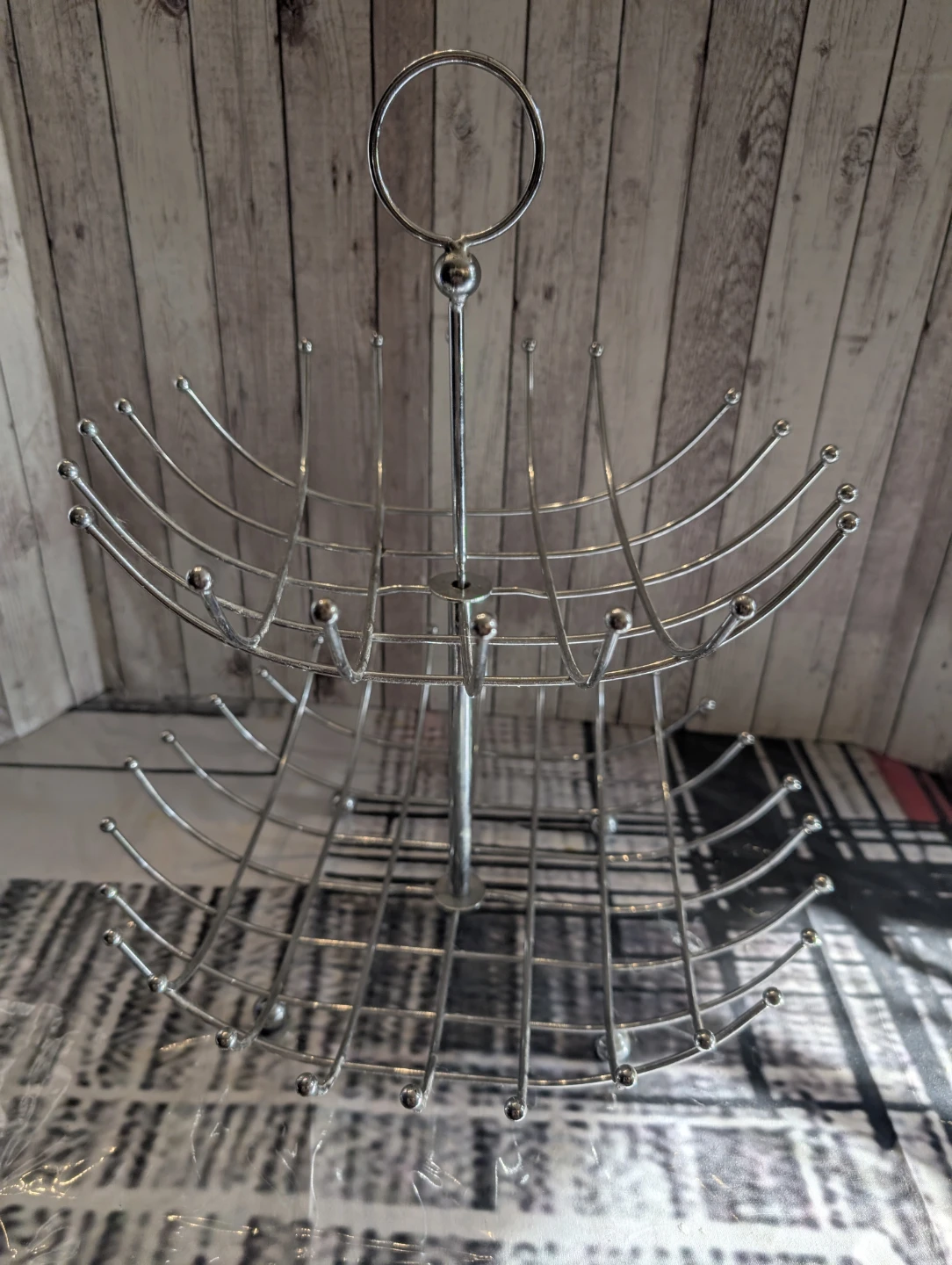 2-Tier Chrome Wire Fruit Basket/Kitchen Countertop Stand