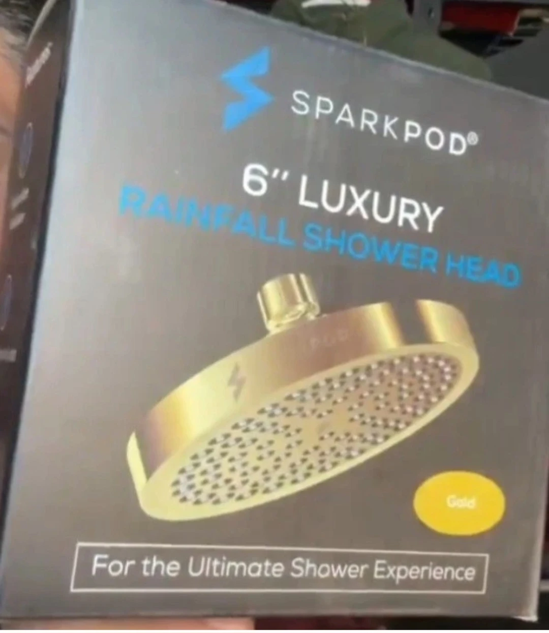 Sparkpod 6" Luxury Rainfall Shower Head - Gold