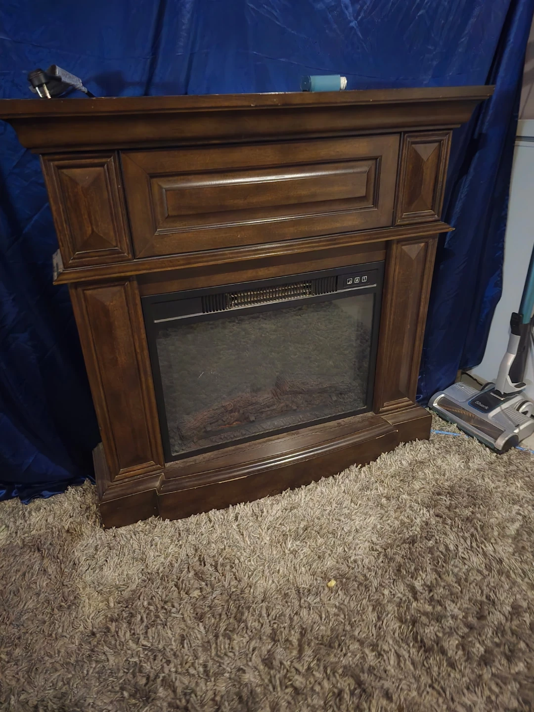 Wooden Electric Fireplace Mantel