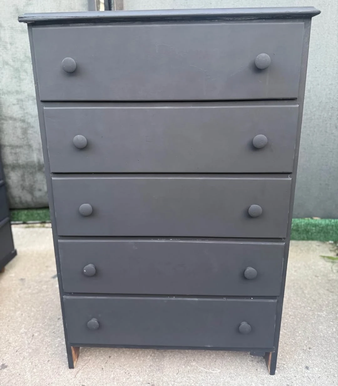 Dark Grey 5-Drawer Dresser