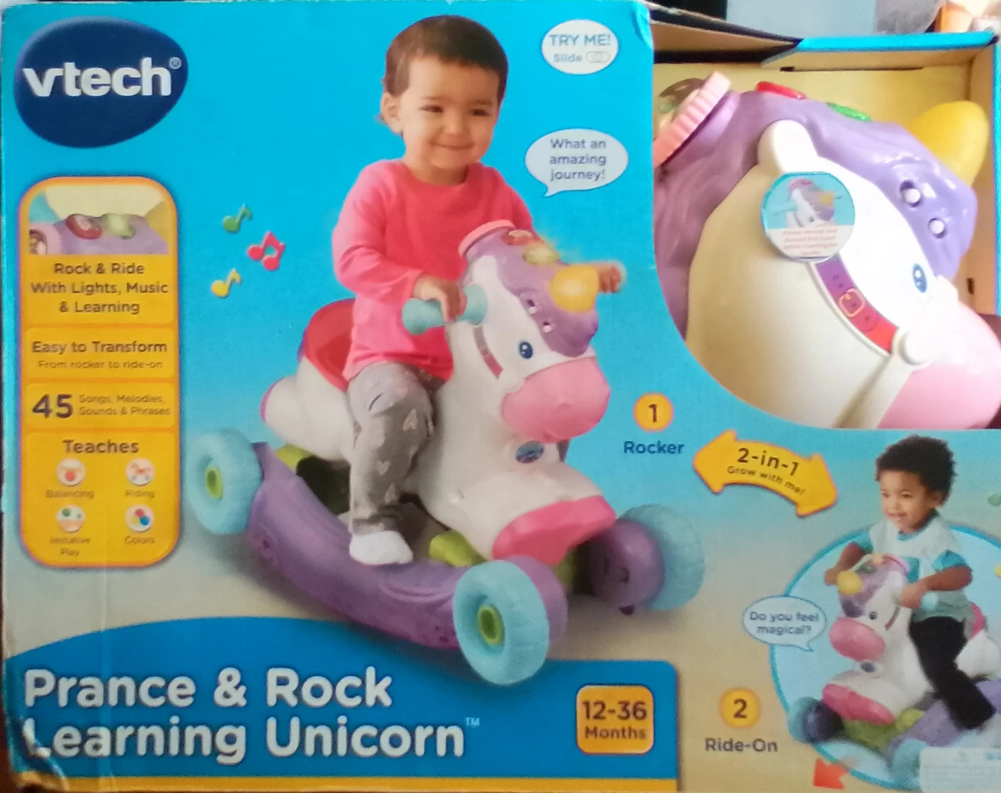 Vtech Prance & Rock Learning Unicorn Rocker/Ride-On
