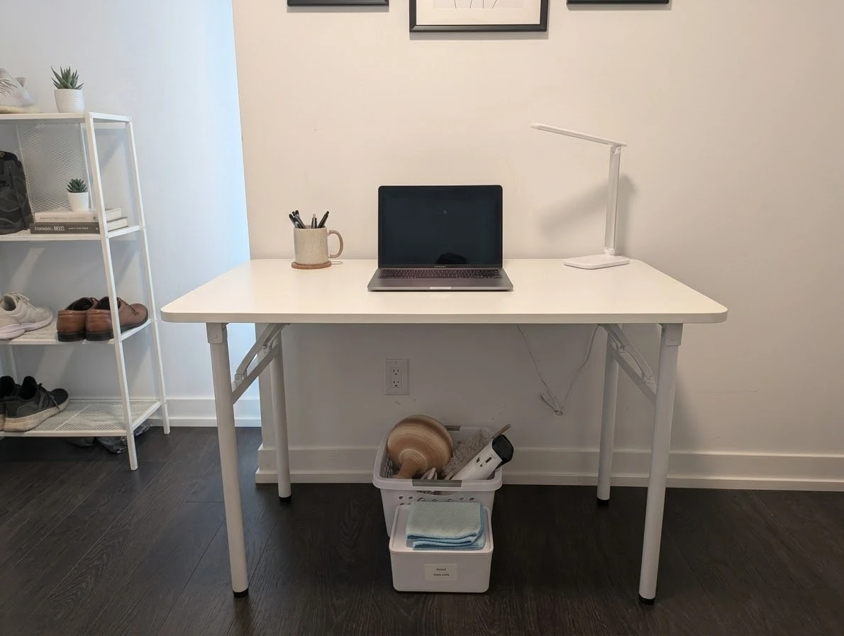 Minimalist White Foldable Desk / Multi-Purpose Table - photo 3