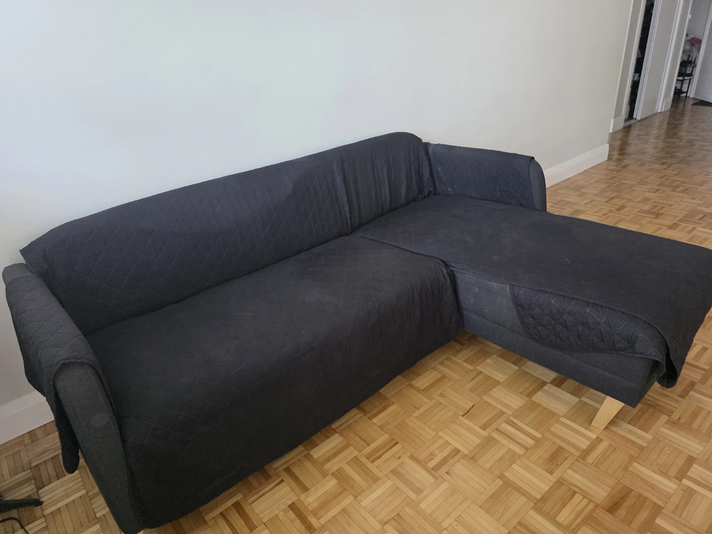 Dark Grey Sectional Sofa Couch