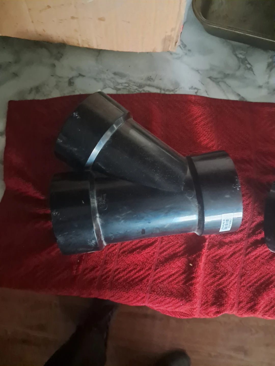Black PVC Y Fitting
