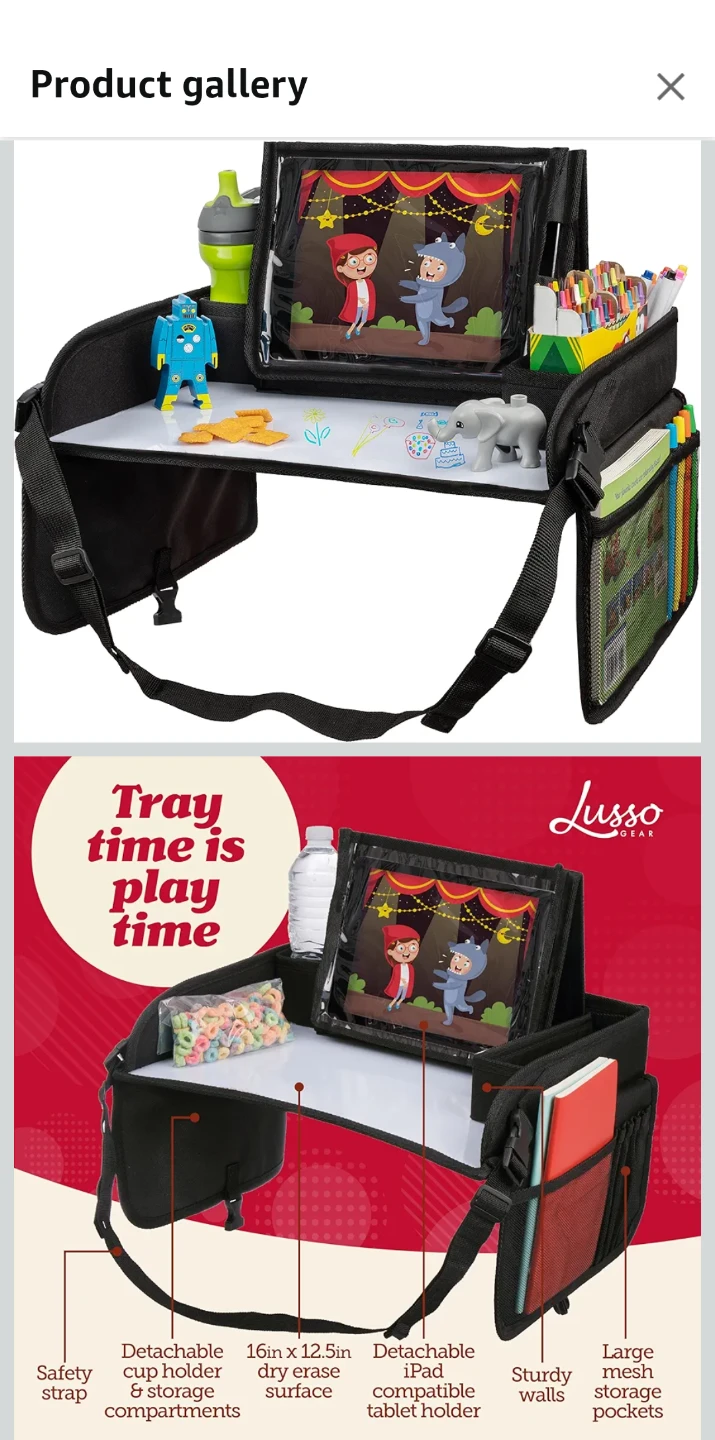 Kids travel tray