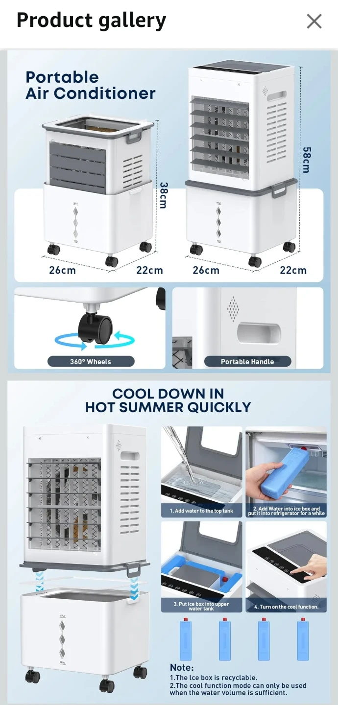 Evaporative Air Cooler/ Air Conditioner/ Humidifier - photo 5